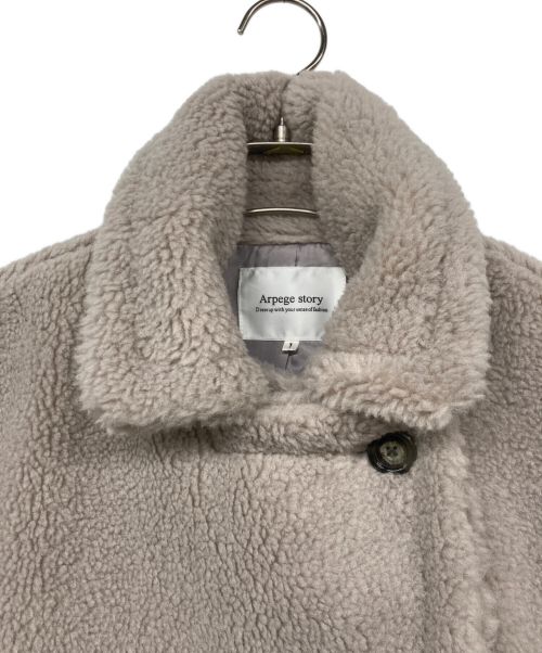 ARPEGE STORY（アルページュストーリー）ARPEGE STORY (アルページュストーリー) ボアポンチョコート アイボリー サイズ:1の古着・服飾アイテム