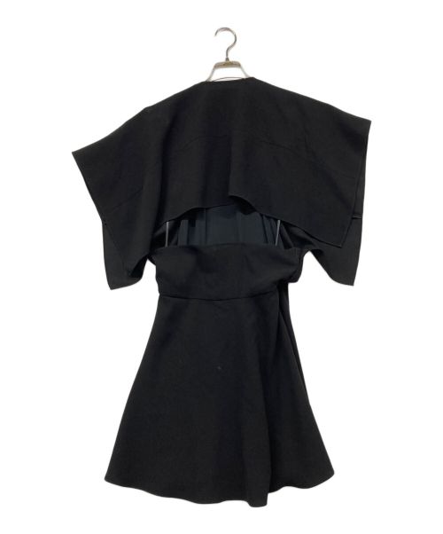 J.W.ANDERSON（ジェイダブリューアンダーソン）J.W.ANDERSON (ジェイダブリューアンダーソン) Satin Back Crepe Dress ブラック サイズ:UK6の古着・服飾アイテム