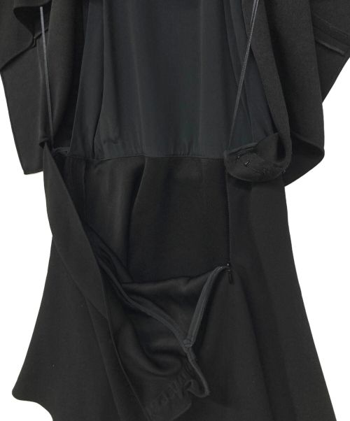 J.W.ANDERSON（ジェイダブリューアンダーソン）J.W.ANDERSON (ジェイダブリューアンダーソン) Satin Back Crepe Dress ブラック サイズ:UK6の古着・服飾アイテム