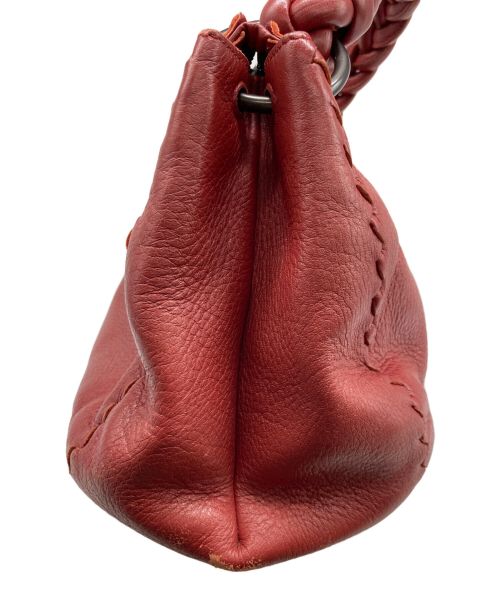 BOTTEGA VENETA（ボッテガベネタ）BOTTEGA VENETA (ボッテガベネタ) ハンドバッグ レッドの古着・服飾アイテム