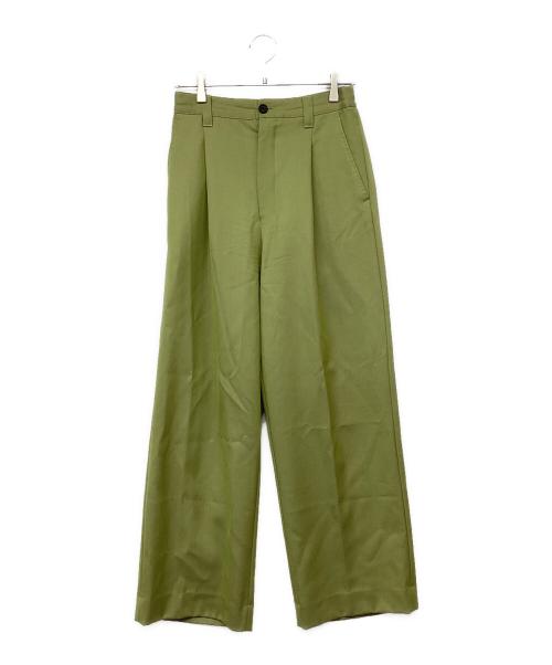 MAISON SPECIAL（メゾンスペシャル）MAISON SPECIAL (メゾンスペシャル) ションヘルツイルワンタックワイドパンツ グリーン サイズ:01の古着・服飾アイテム