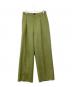 MAISON SPECIAL（メゾンスペシャル）の古着「ションヘルツイルワンタックワイドパンツ」｜グリーン