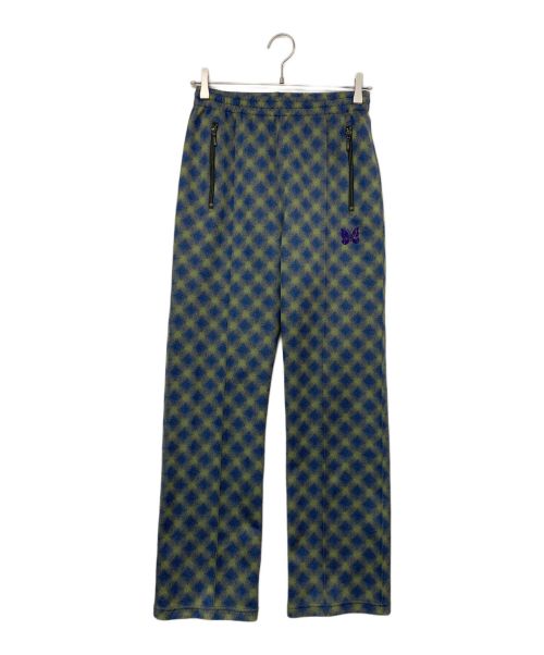 Needles（ニードルズ）Needles (ニードルズ) Track Pant - Poly Jq/総柄トラックパンツ グリーン×ブルー サイズ:XSの古着・服飾アイテム