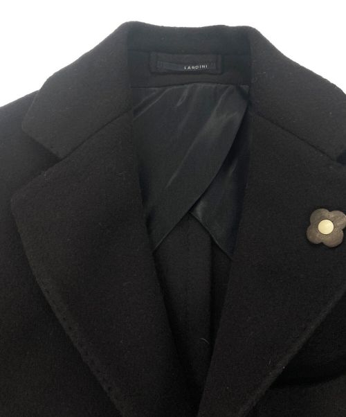 LARDINI（ラルディーニ）LARDINI (ラルディーニ) ウールフランネル シングル チェスターコート ネイビー サイズ:42の古着・服飾アイテム