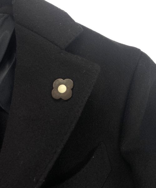 LARDINI（ラルディーニ）LARDINI (ラルディーニ) ウールフランネル シングル チェスターコート ネイビー サイズ:42の古着・服飾アイテム