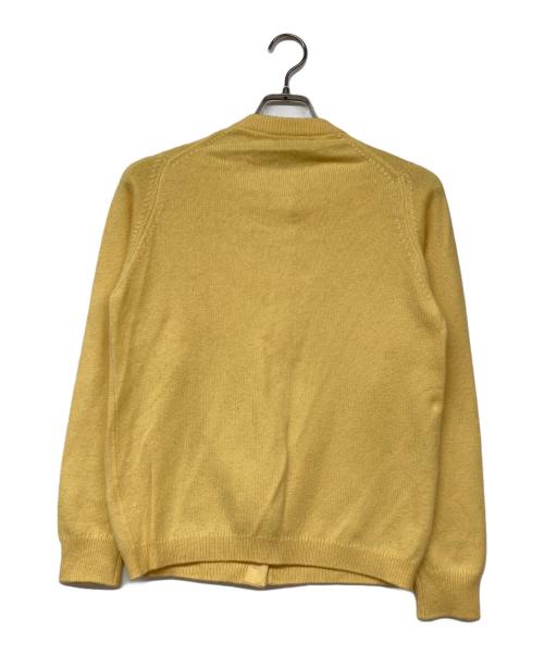 BALLANTYNE（バランタイン）BALLANTYNE (バランタイン) 丸首カシミヤカーディガン イエロー サイズ:36の古着・服飾アイテム
