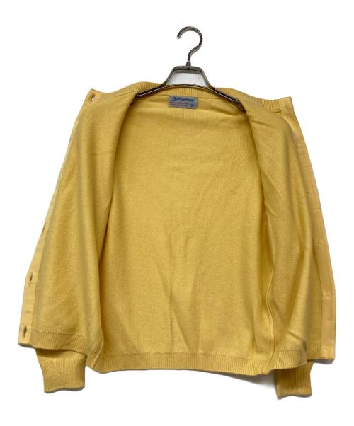 BALLANTYNE（バランタイン）BALLANTYNE (バランタイン) 丸首カシミヤカーディガン イエロー サイズ:36の古着・服飾アイテム