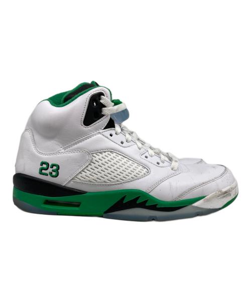 NIKE（ナイキ）NIKE (ナイキ)  Air Jordan 5 Retro グリーン×ホワイト サイズ:28の古着・服飾アイテム