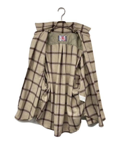 son of the cheese（（サノバチーズ））SON OF THE CHEESE (（サノバチーズ）) SHAGGY CHECK SHIRT/シャギーチェックシャツ ベージュ サイズ:Ｍの古着・服飾アイテム
