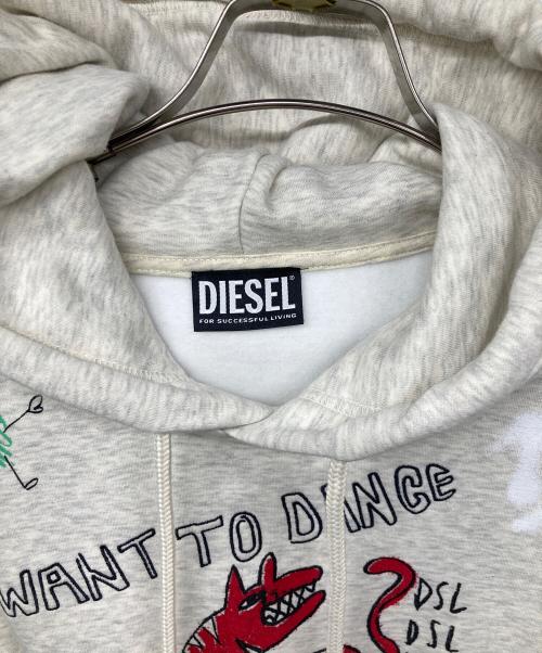 DIESEL（ディーゼル）DIESEL (ディーゼル) プルオーバーパーカー グレー サイズ:XSの古着・服飾アイテム