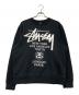 stussy（ステューシー）の古着「ワールドツアー プリントスウェット」｜ブラック