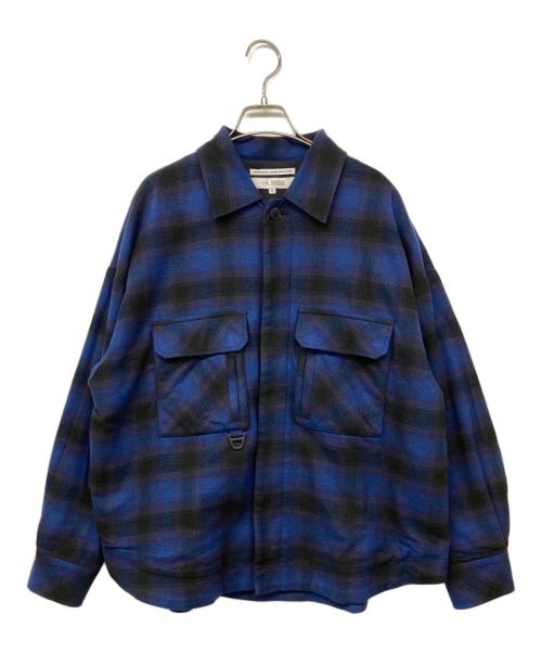 F/CE.（エフシーイー）F/CE. (エフシーイー) CHECK FIELD SHIRT/チェックフィールドシャツ ブルー サイズ:Mの古着・服飾アイテム