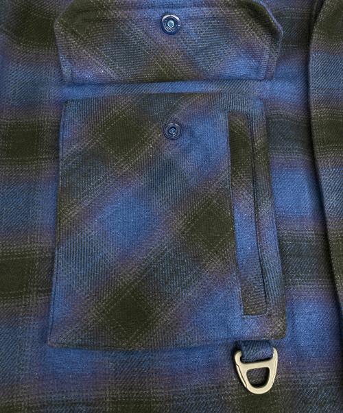 F/CE.（エフシーイー）F/CE. (エフシーイー) CHECK FIELD SHIRT/チェックフィールドシャツ ブルー サイズ:Mの古着・服飾アイテム