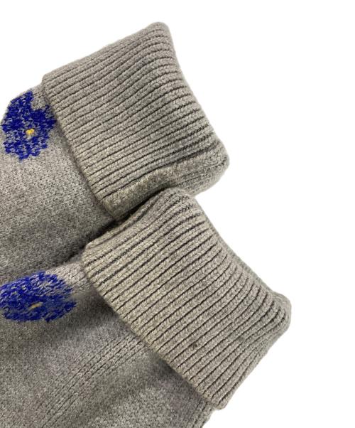 ADER error（アーダーエラー）ADER error (アーダーエラー) フラワーパターン ニットカーディガン 花柄 グレー サイズ:2の古着・服飾アイテム