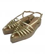 PELLICO SUNNYペリーコサニー）の古着「ウェッジソールサンダル」｜ゴールド