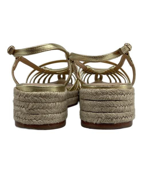 PELLICO SUNNY（ペリーコサニー）PELLICO SUNNY (ペリーコサニー) ウェッジソールサンダル ゴールド サイズ:38の古着・服飾アイテム