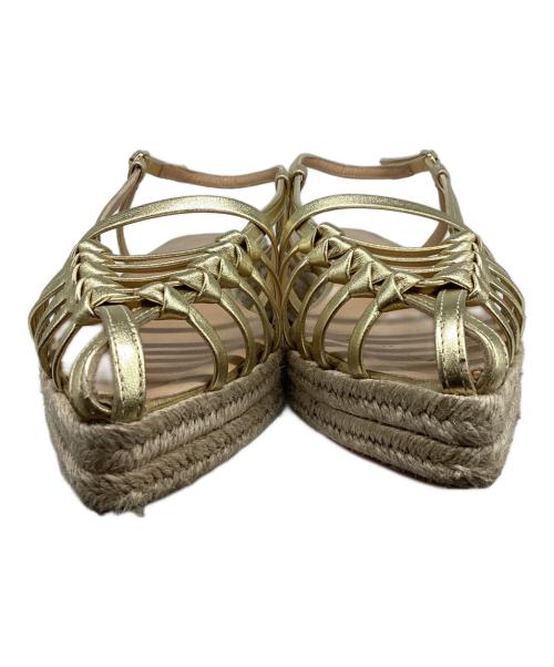 PELLICO SUNNY（ペリーコサニー）PELLICO SUNNY (ペリーコサニー) ウェッジソールサンダル ゴールド サイズ:38の古着・服飾アイテム