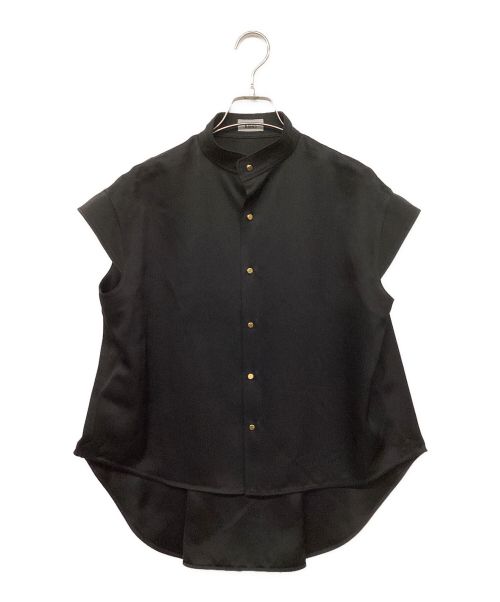 THE RERACS（ザ リラクス）THE RERACS (ザ リラクス) ゴールドボタンブラウス ブラック サイズ:36の古着・服飾アイテム