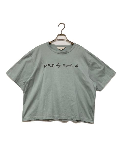 To b. by agnes b.（トゥービー バイ アニエスベー）To b. by agnes b. (トゥービー バイ アニエスベー) ロゴビッグシルエットプリントTシャツ グリーン サイズ:38の古着・服飾アイテム