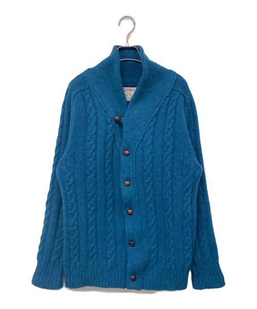 INVERALLAN（インバーアラン）INVERALLAN (インバーアラン) ショールカラーカーディガン ブルー サイズ:42の古着・服飾アイテム