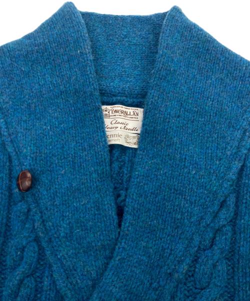 INVERALLAN（インバーアラン）INVERALLAN (インバーアラン) ショールカラーカーディガン ブルー サイズ:42の古着・服飾アイテム