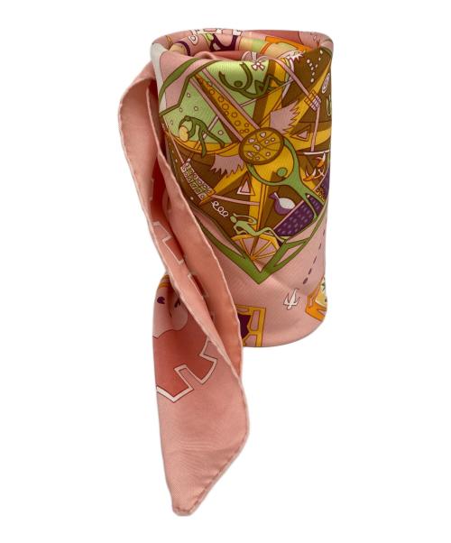HERMES（エルメス）HERMES (エルメス) シルクスカーフ/カレ90 ピンクの古着・服飾アイテム