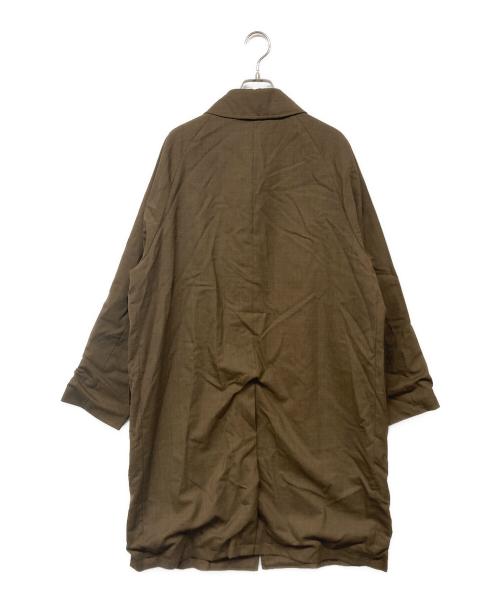 MARKWARE（マーカウェア）MARKWARE (マーカウェア) RAGLAN MAC COAT ORGANIC WOOL TROPICAL/ラグランマックコート ウールトロピカル ブラウン サイズ:1の古着・服飾アイテム