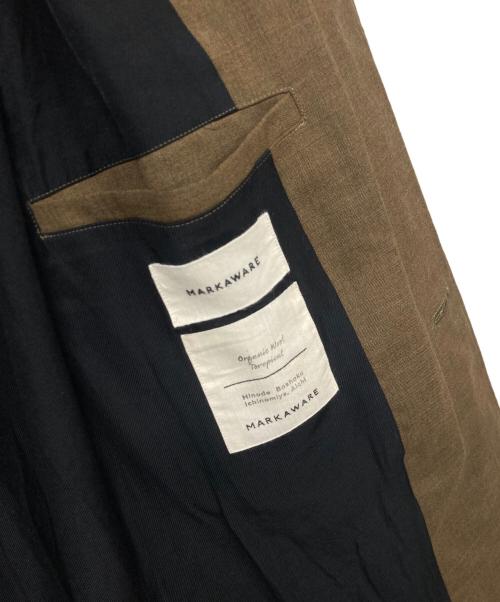 MARKWARE（マーカウェア）MARKWARE (マーカウェア) RAGLAN MAC COAT ORGANIC WOOL TROPICAL/ラグランマックコート ウールトロピカル ブラウン サイズ:1の古着・服飾アイテム