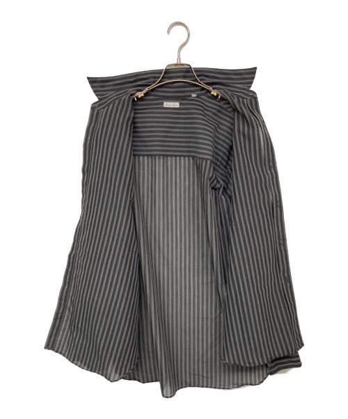 STEVEN ALAN（スティーブンアラン）STEVEN ALAN (スティーブンアラン) T/C ダークストライプ レギュラーカラー シャツ ブラック×グレー サイズ:Mの古着・服飾アイテム