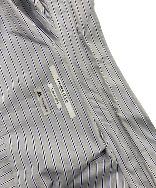 TRISECT2 JOURNAL STANDARD（トライセクト2 ジャーナルスタンダード）TRISECT2 JOURNAL STANDARD (トライセクト2 ジャーナルスタンダード) 半袖ストライプシャツ/ THOMAS MASON ブルー サイズ:Sの古着・服飾アイテム