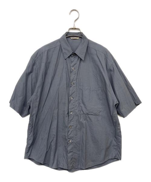 AURALEE（オーラリー）AURALEE (オーラリー) WASHED FINX TWILL BIG HALF SLEEVED SHIRTS/ウォッシュドフィンクスツイルビッグハーフスリーブシャツ ブルー サイズ:4の古着・服飾アイテム