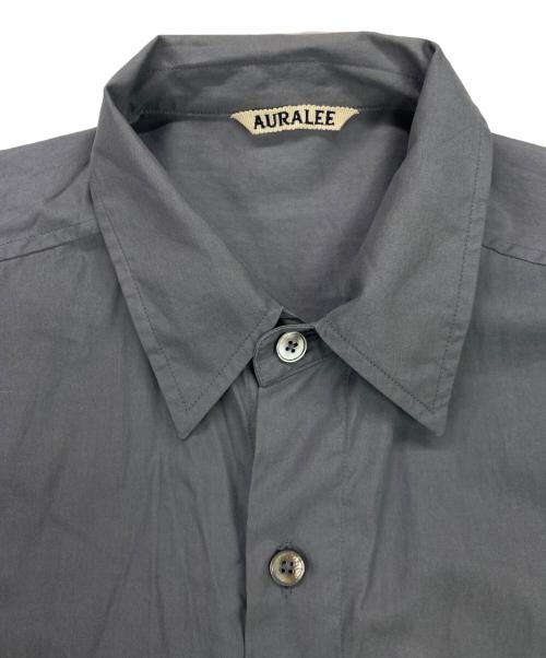 AURALEE（オーラリー）AURALEE (オーラリー) WASHED FINX TWILL BIG HALF SLEEVED SHIRTS/ウォッシュドフィンクスツイルビッグハーフスリーブシャツ ブルー サイズ:4の古着・服飾アイテム