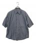 AURALEE（オーラリー）の古着「WASHED FINX TWILL BIG HALF SLEEVED SHIRTS/ウォッシュドフィンクスツイルビッグハーフスリーブシャツ」｜ブルー