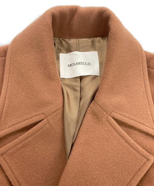 MIDIUMISOLID（ミディウミソリッド）MIDIUMISOLID (ミディウミソリッド) ダブルコート ブラウン サイズ:38 未使用品の古着・服飾アイテム