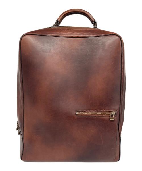 MOTHERHOUSE（マザーハウス）MOTHERHOUSE (マザーハウス) アンティーク スクエア バックパック ブラウンの古着・服飾アイテム