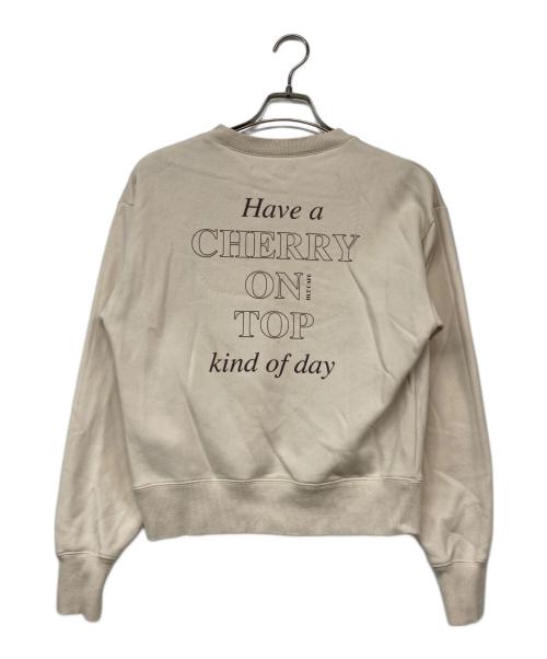 HER LIP TO（ハーリップトゥ）HER LIP TO (ハーリップトゥ) HLT CAFE Sweat ベージュ サイズ:Ｍの古着・服飾アイテム