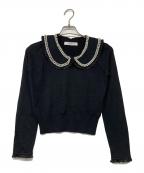 HER LIP TOハーリップトゥ）の古着「Rodin Pearl Knit Pullover」｜ブラック