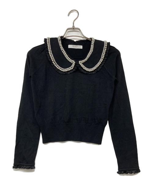 HER LIP TO（ハーリップトゥ）HER LIP TO (ハーリップトゥ) Rodin Pearl Knit Pullover ブラック サイズ:Sの古着・服飾アイテム