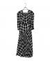 HER LIP TO（ハーリップトゥ）の古着「Roanne Over Check Dress/チェックドレス」｜ブラック×ホワイト