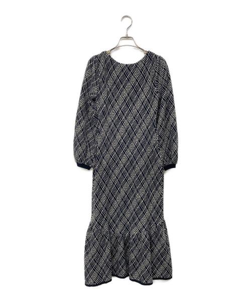 HER LIP TO（ハーリップトゥ）Her lip to (ハーリップトゥ) Vosges Jacquard Knit Dress/ヴォージュジャガードニットドレス ネイビー サイズ:Sの古着・服飾アイテム