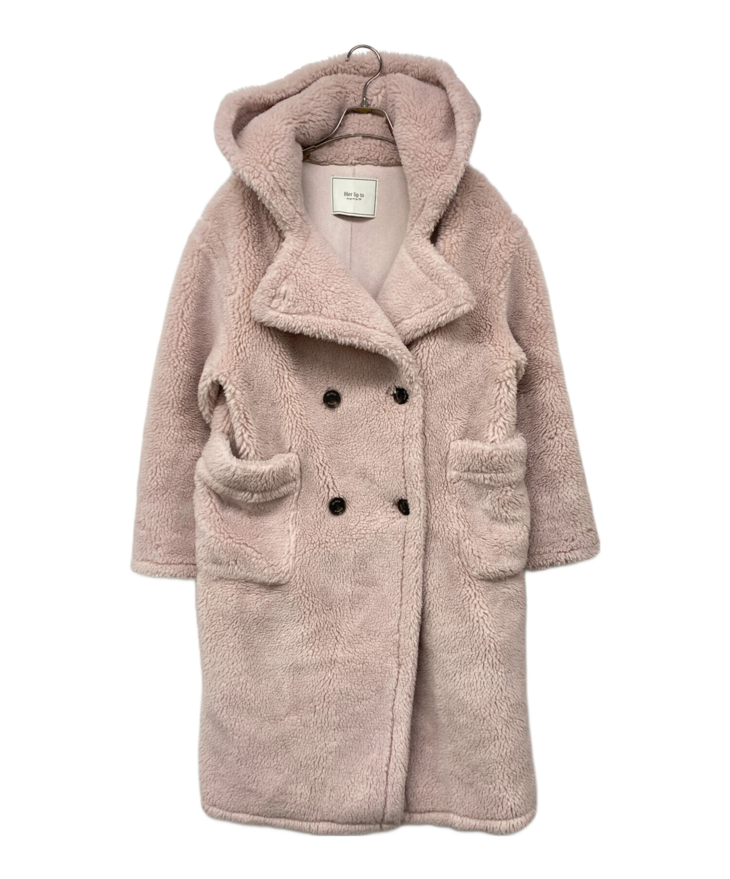 her lip to Fleur Shearling Boa Coat