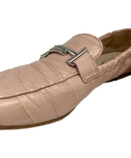 TOD'S（トッズ）TOD'S (トッズ) ダブルＴローファー ピンク サイズ:40の古着・服飾アイテム