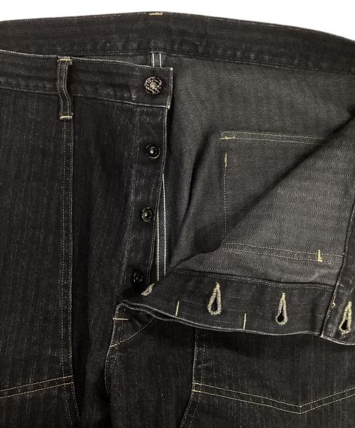 POST O'ALLS（ポストオーバーオールズ）POST O'ALLS (ポストオーバーオールズ) デニムパンツ ブラック サイズ:XLの古着・服飾アイテム