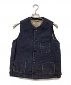 KAPITALキャピタル）の古着「ボアベスト」｜ネイビー