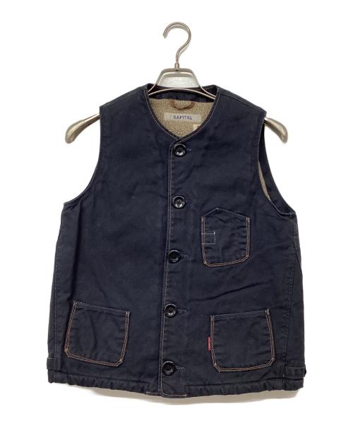 KAPITAL（キャピタル）KAPITAL (キャピタル) ボアベスト ネイビー サイズ:Sの古着・服飾アイテム