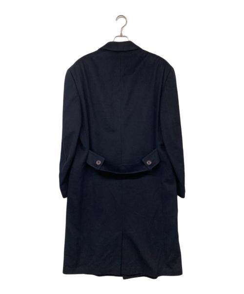GIANNI VERSACE（ジャンニ・ヴェルサーチ）GIANNI VERSACE (ジャンニ・ヴェルサーチ) カシミヤ混ダブルチェスターコート ネイビー サイズ:48の古着・服飾アイテム