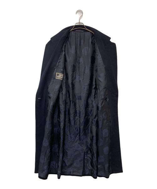 GIANNI VERSACE（ジャンニ・ヴェルサーチ）GIANNI VERSACE (ジャンニ・ヴェルサーチ) カシミヤ混ダブルチェスターコート ネイビー サイズ:48の古着・服飾アイテム