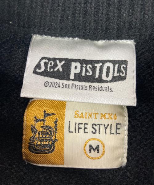 SAINT MICHAEL（セントマイケル）SAINT MICHAEL (セントマイケル) SP CREW KNT/ I AM Aクラッシュニット ブラック サイズ:Mの古着・服飾アイテム