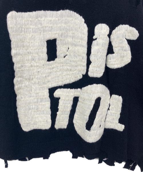 SAINT MICHAEL（セントマイケル）SAINT MICHAEL (セントマイケル) SP CREW KNT/ I AM Aクラッシュニット ブラック サイズ:Mの古着・服飾アイテム