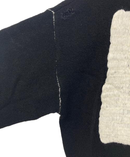 SAINT MICHAEL（セントマイケル）SAINT MICHAEL (セントマイケル) SP CREW KNT/ I AM Aクラッシュニット ブラック サイズ:Mの古着・服飾アイテム